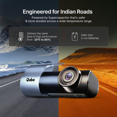 Qubo (2025 Edition) Car Dash Camera Pro 2K Resolution QHD Dash Cam from Hero Group | Made in India | USB Input | Wide Angle View | G-Sensor | Wi-Fi | Emergency Recording | Supports Up to 1 TB SD Card
