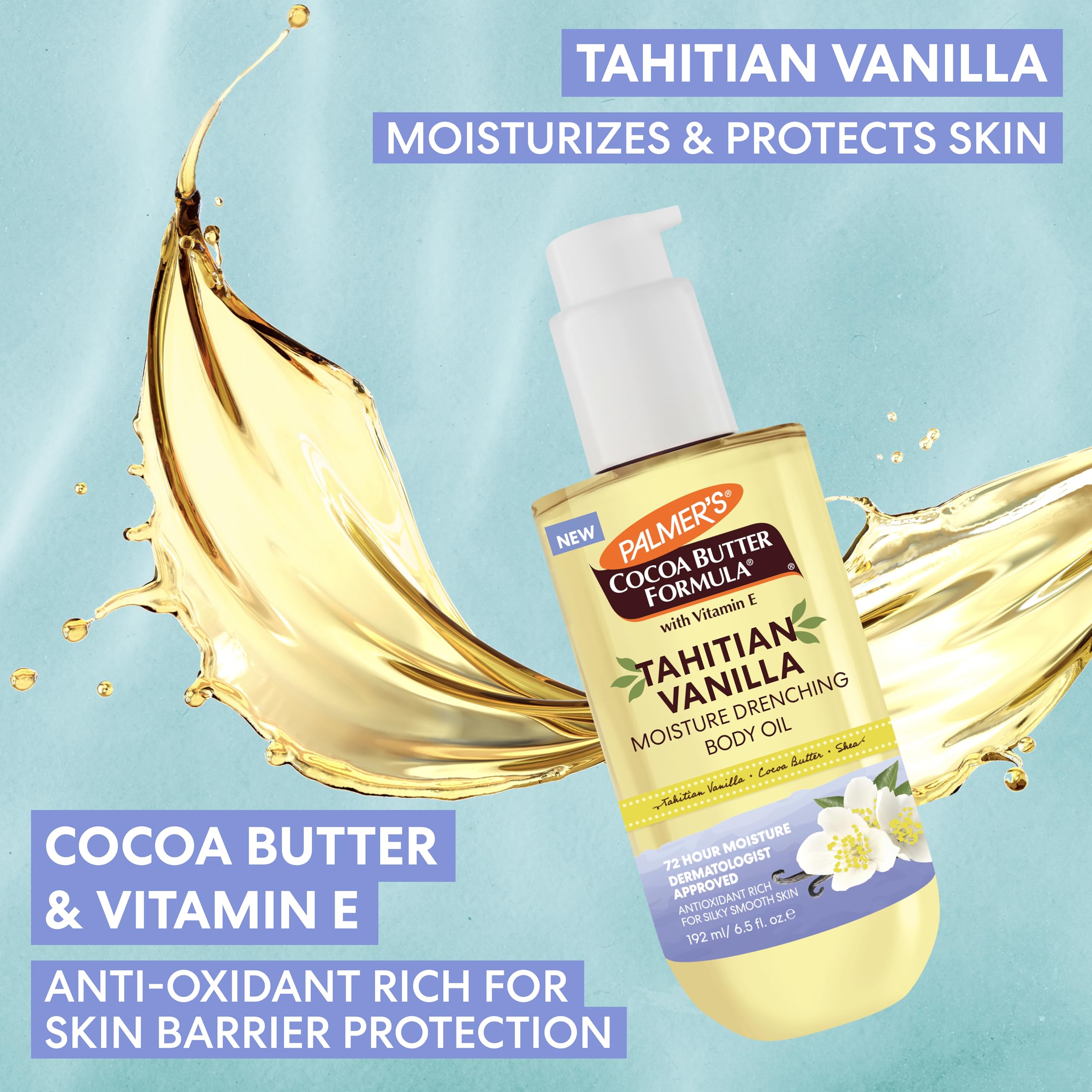 Palmer's Tahitian Vanilla Body Oil, Cocoa Butter Formula 192ml