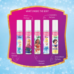 Princess by RENEE Disney Fairytale Perfume Combo, Curated with Delicious Blend of Fruity, Floral & Spicy Notes, Cruelty-Free & Vegan, Gentle & Skin-Friendly, Perfect for Young Princesses, Pack of 5