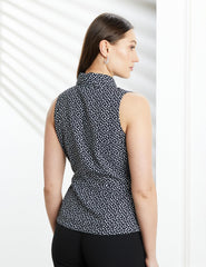 Symbol Premium Women's All Over Print Sleeveless Wrap Top (Regular Fit | Desk-to-Dinner) (Available in Plus Sizes)