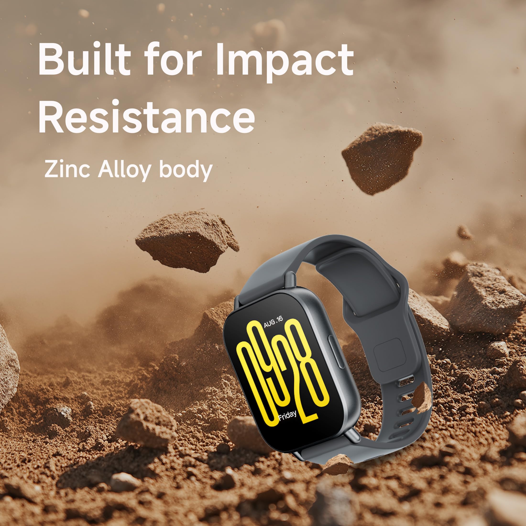 Redmi Watch 5 Active, 2" Display, Metal Body, 18 Day Battery, Bluetooth Calling, Advanced AI Noise Cancellation, Alexa, Black
