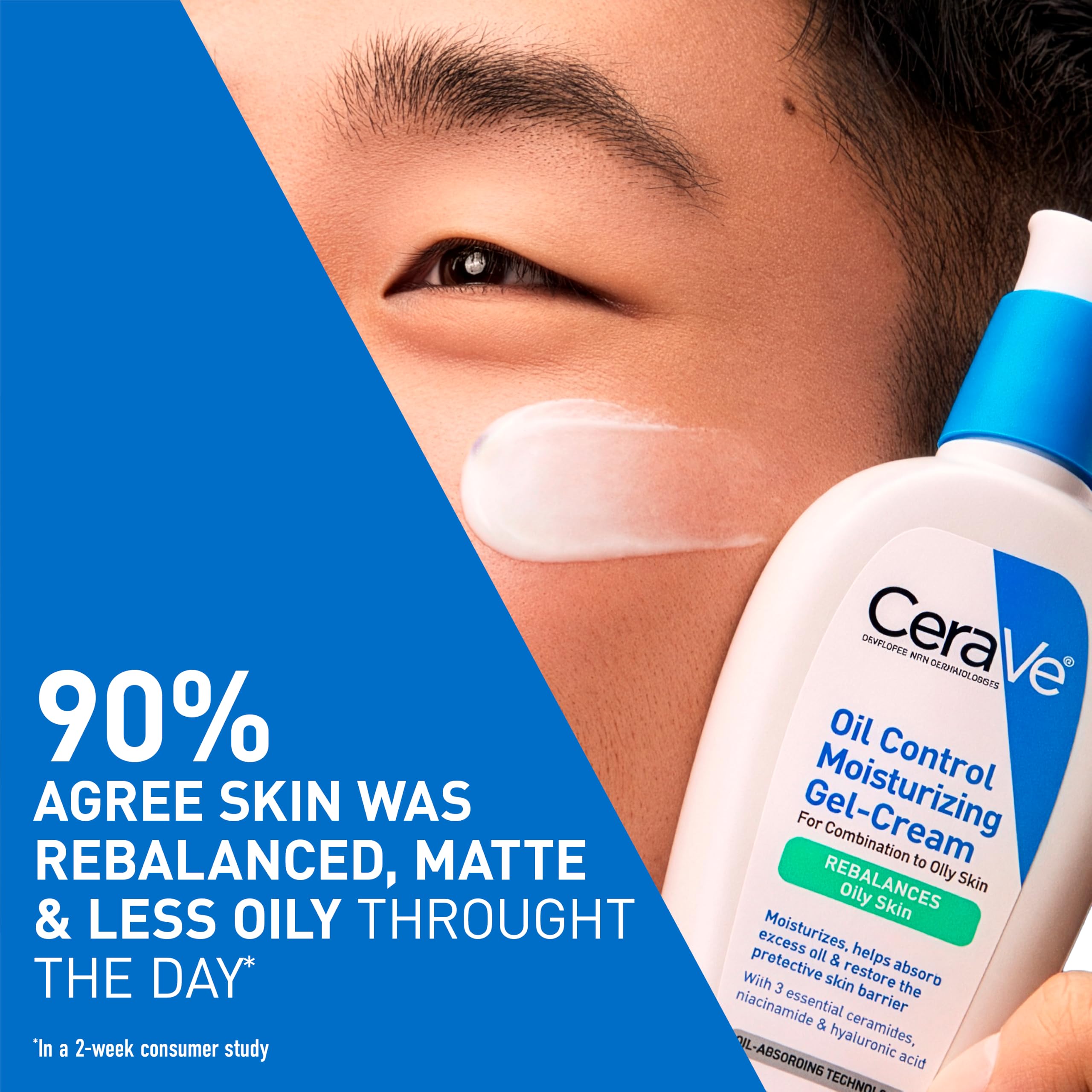 CeraVe Oil Control Gel Cream lightweight Moisturizer for Oily & Combination Skin with Ceramides, Hyaluronic Acid & Niacinamide | Dermatologist Recommended (52ml)