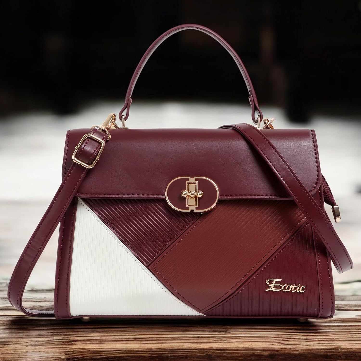 EXOTIC Premium® Embossed Pattern Elegance Satchel Bag | Cross Body Bag | Sling and shoulder Bag | Suitable For Every Occasion