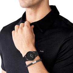 Matrix Minimalist Dial with Softest Silicone Strap Analog Wrist Watch for Men & Boys (Black)