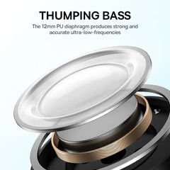 Baseus Bowie E19 True Wireless Earbuds with Bluetooth 5.3, 12mm Drivers, Dual-Mic ENC, IPX5 & 33H Battery Life