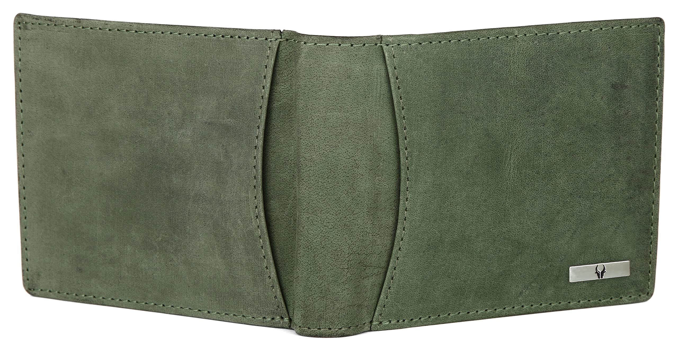 WildHorn RFID Protected Leather Wallet for Men, Green Hunter