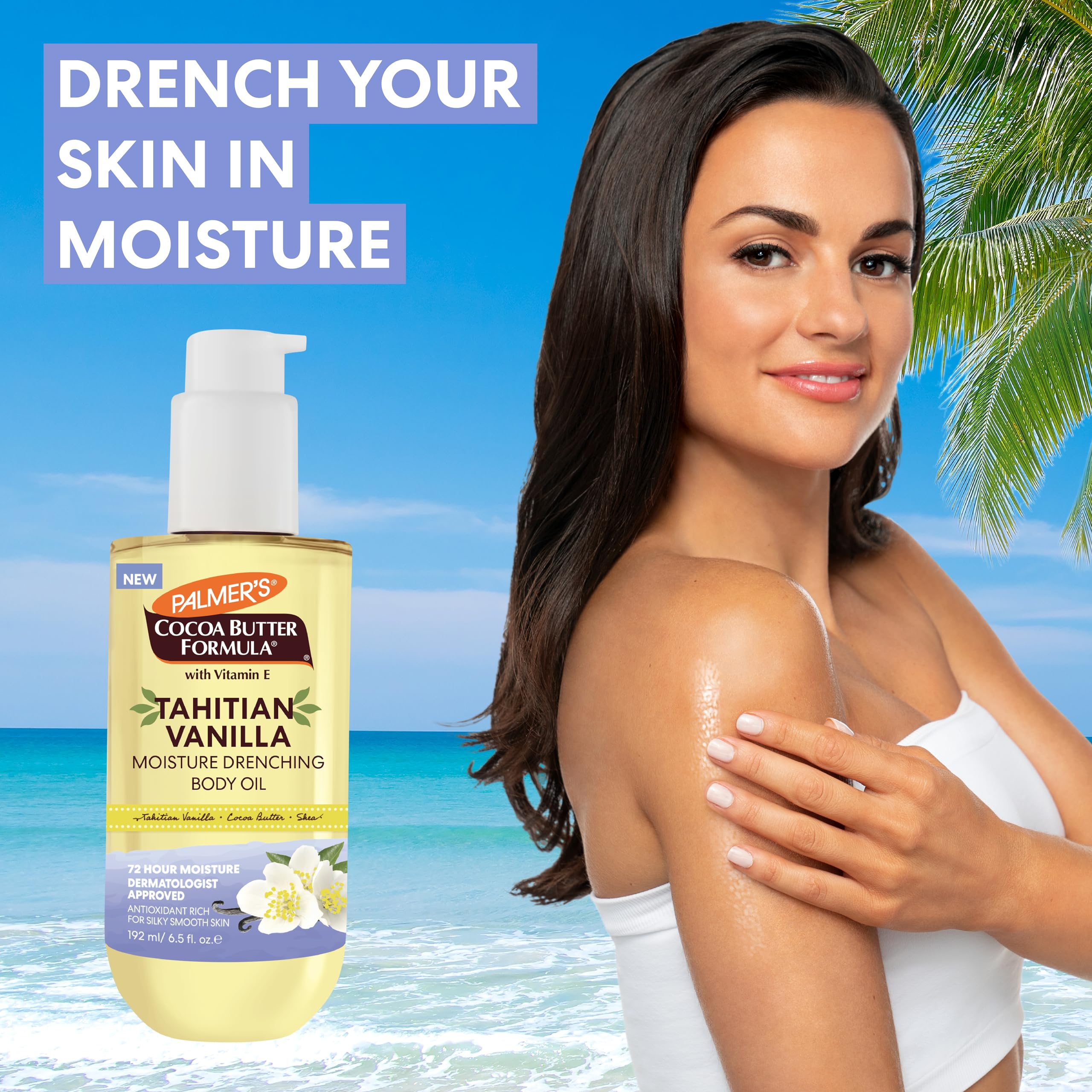 Palmer's Tahitian Vanilla Body Oil, Cocoa Butter Formula 192ml