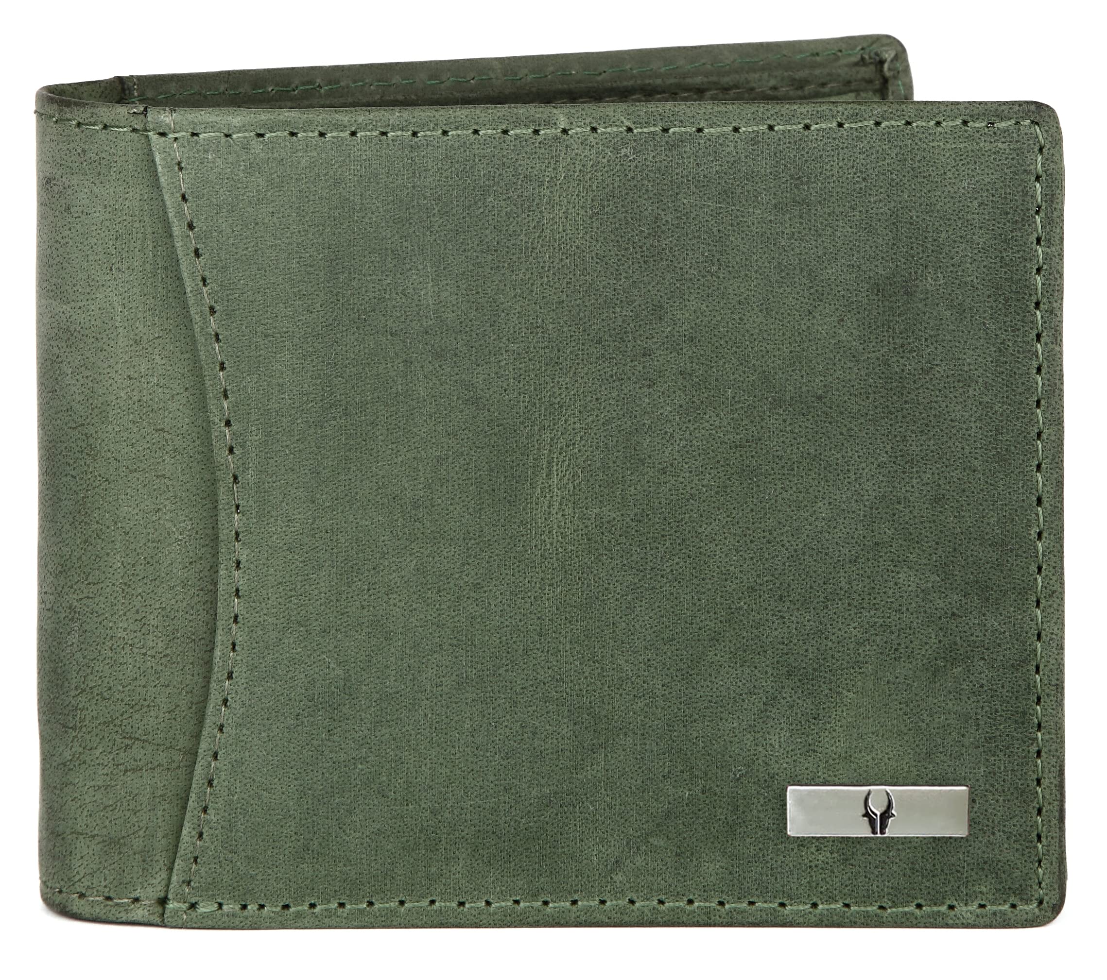 WildHorn RFID Protected Leather Wallet for Men, Green Hunter