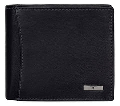 URBAN FOREST Oliver Black Leather Wallet for Men with RFID Protection