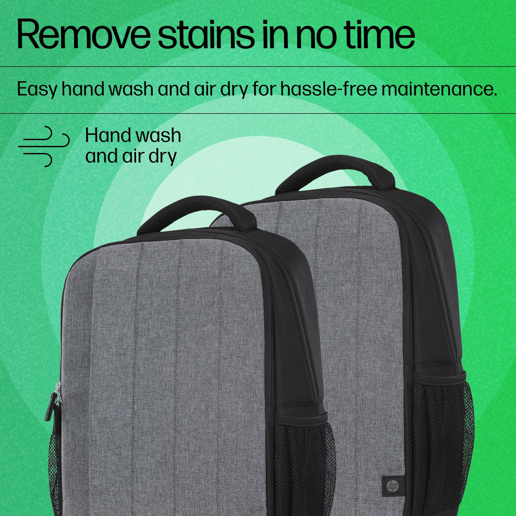 HP 330 15.6-inch Laptop Backpack/Trolley Pass-Through; Padded Back Panel; Padded air mesh Panel/Hand wash and air Dry (793A7AA)