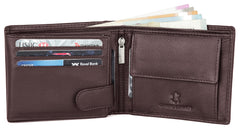 WildHorn RFID Protected Leather Wallet for Men, Brown