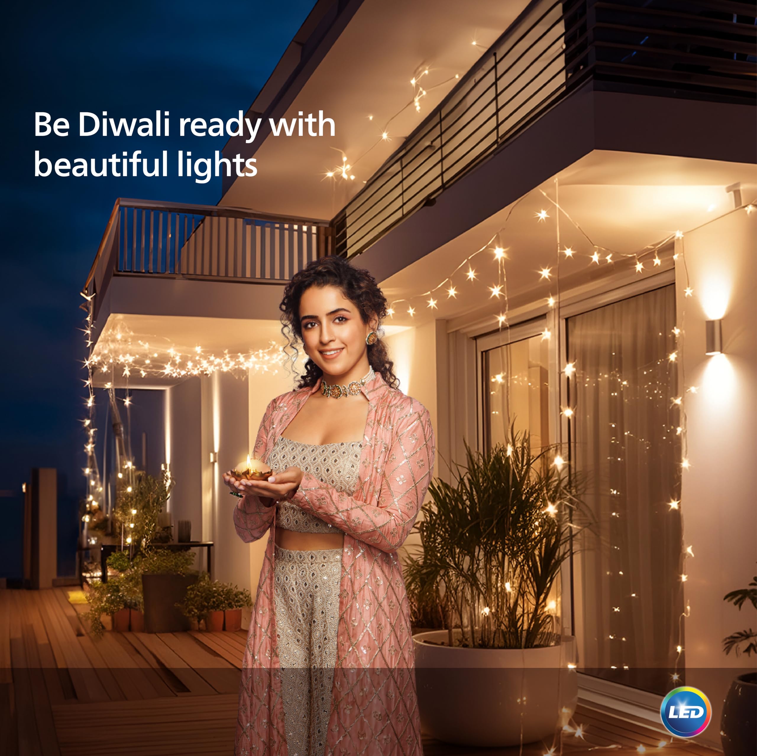 PHILIPS Starlit 12 Meter 72 LEDs String Light for Decoration | Decorative LED String Light | Warm White, Pack of 1