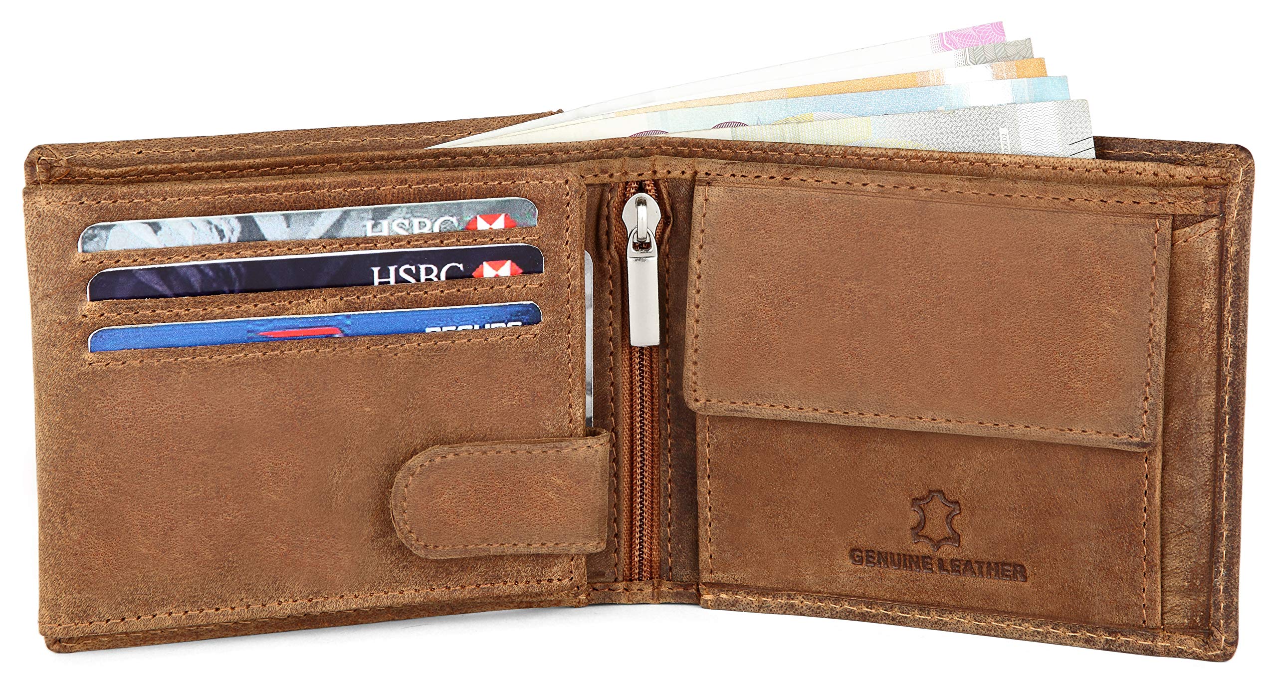 WildHorn India RFID Protected Leather Men's Wallet (TAN Hunter)