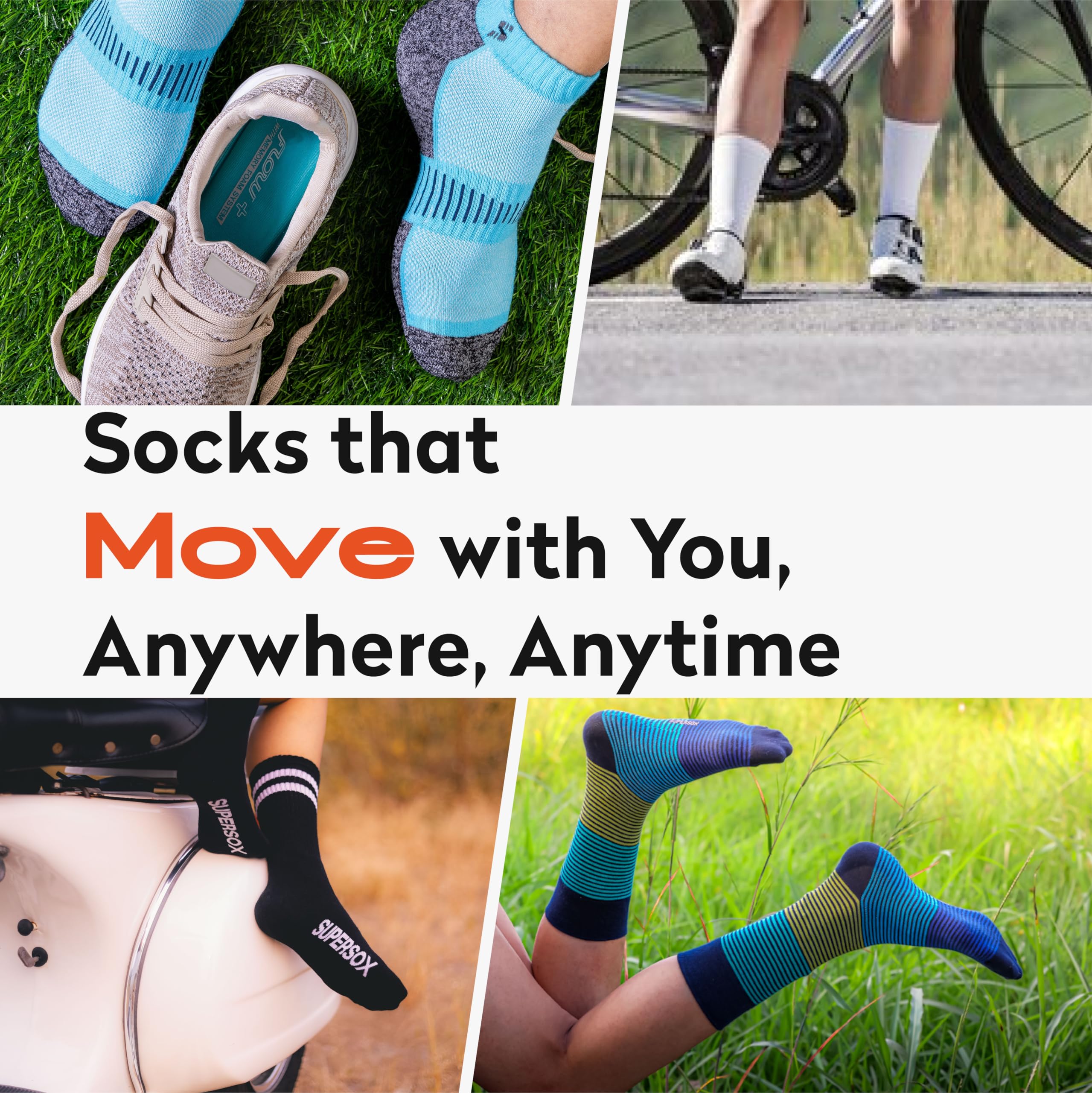 Supersox Anklet Ankle Length Socks for Men & Women (Unisex) Made With Durable, Breathable Cotton, Ideal for Casual Wear, Running, Sports - Pack of 3, Free Size (Sky Blue, Beige, Pink) - Apparel from Supersox - Shop in Sri Lanka at Arcade.lk