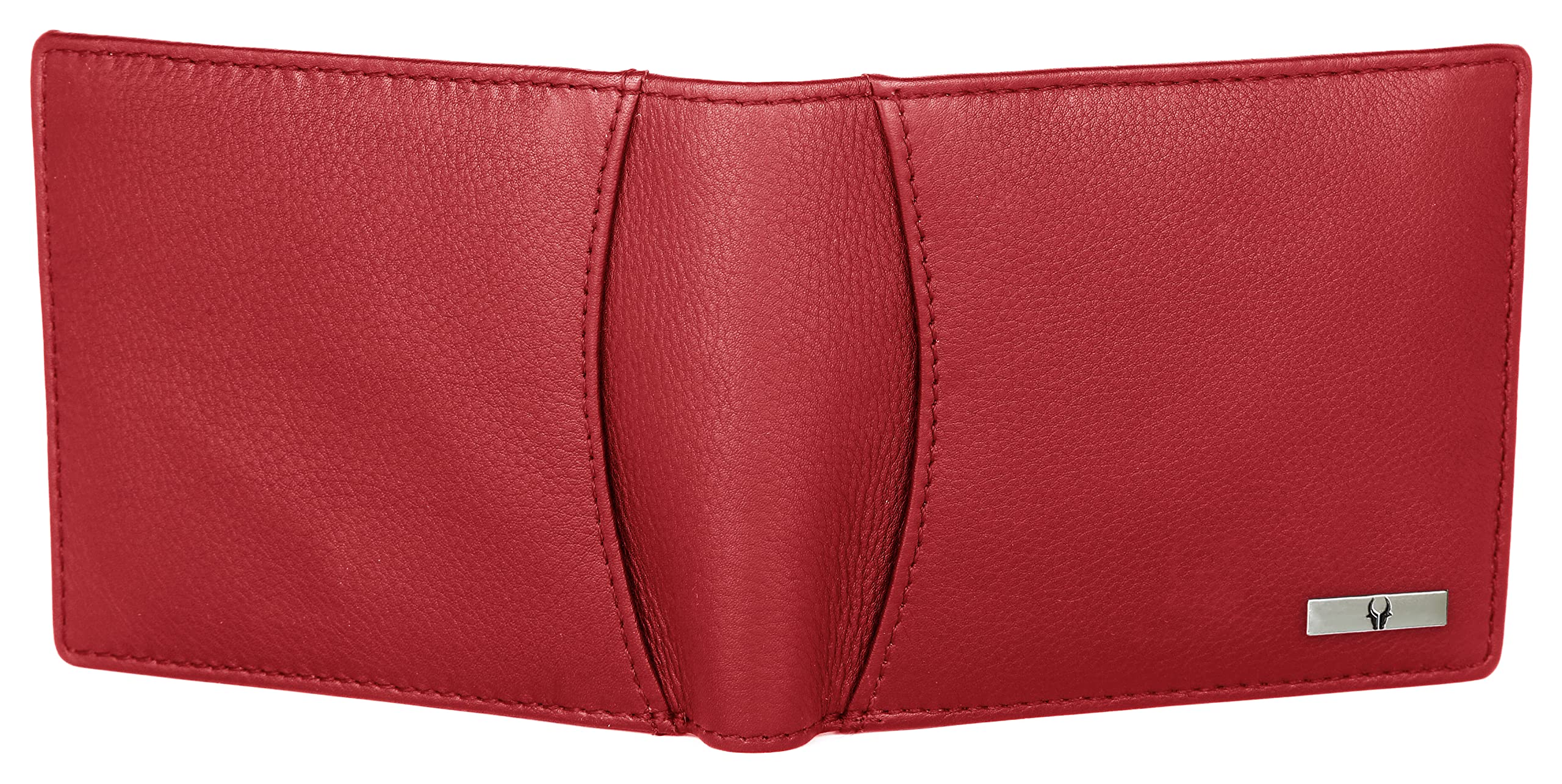 WildHorn RFID Protected Leather Wallet for Men, Red