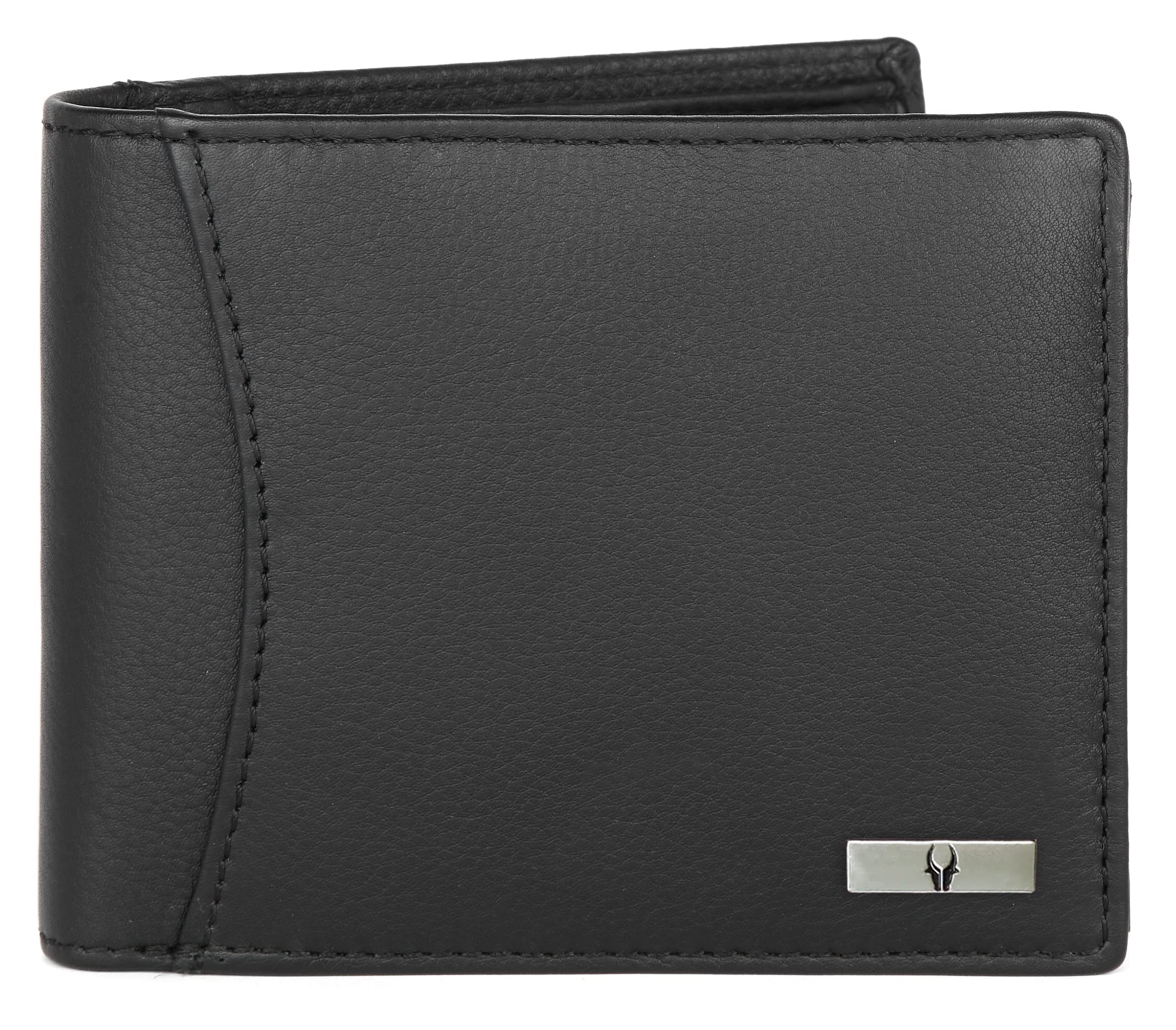 WildHorn Leather Wallet for Men, Black,(Pack of 1)