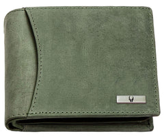 WildHorn RFID Protected Leather Wallet for Men, Green Hunter