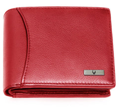 WildHorn RFID Protected Leather Wallet for Men, Red