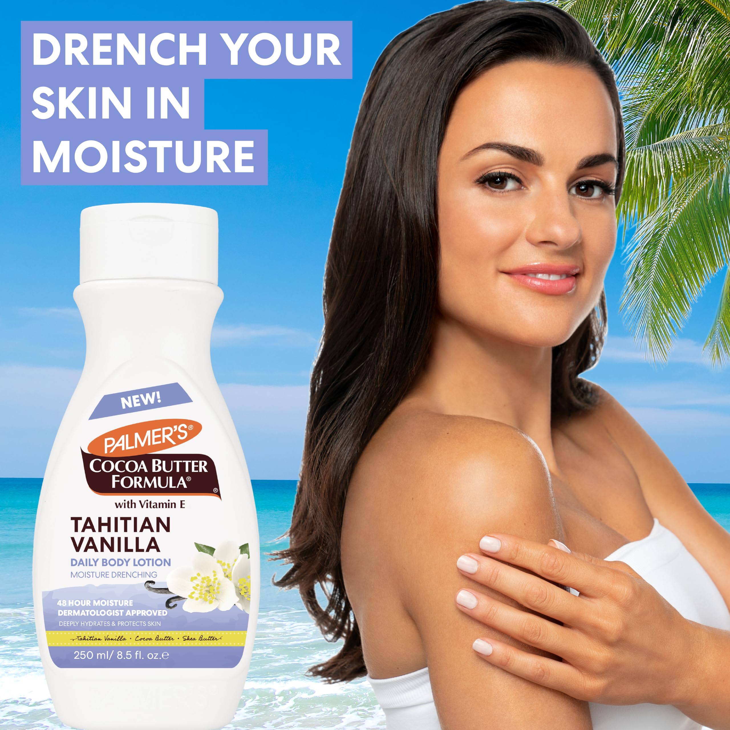 Palmer's Tahitan Vanilla Body Lotion with Vitamin E for Dry Skin 250ml