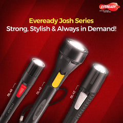 Eveready Led Torch Light | DIGILED DL42 | Super Bright White LED | 3000 LUX |Bright Flashlights for Emergencies and Camping Gear | Flash Light with AA Batteries Included |Black