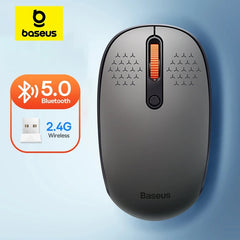 Baseus Bluetooth + Wireless 1600DPI Silent Mouse With 2.4GHz USB Nano Receiver for PC MacBook Tablet Laptop