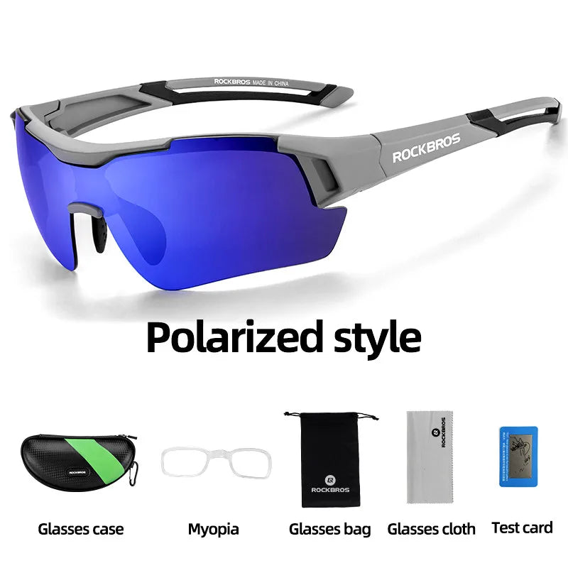 ROCKBROS Polarized Cycling Glasses | UV Protection Sports Sunglasses for Men & Women | Outdoor MTB Road Bike Eyewear & Cycling Goggles