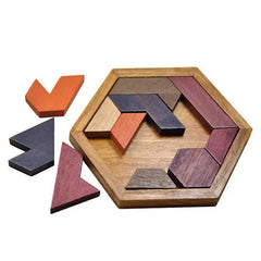 Tobefu Wooden Geometric Shape Jigsaw Board Puzzles, Kids' Brain Teaser, Non-Toxic Wood, Educational Toys for Children