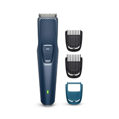 Philips Men's Trimmer BT1244 | Skin Safe Beard Trimmer for Men | Durapower Tech | Self Sharpening Blades | Skin Protect Comb | 30 Min Runtime USB Charging | No Oil Needed