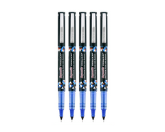 Reynolds TRIMAX RollerBall Pen SET - 5 PENS BLUE | ROLLER BALL PEN FOR WRITING | PEN FOR STUDENTS & OFFICE STATIONERY | 0.5 mm TIP SIZE