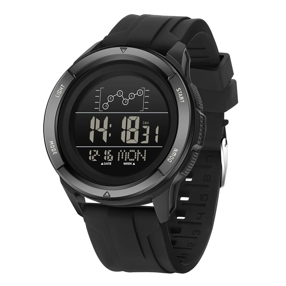 SANDA 2198 Electronic Watch, Nylon Strap, Digital Display, Multifunctional Alarm Clock, Student Watch, Waterproof Military Sports Watch