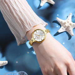 CURREN 9097 Women’s Quartz Watch | Elegant Ladies Stainless Steel Strap Waterproof Casual & Business Wristwatch for Women