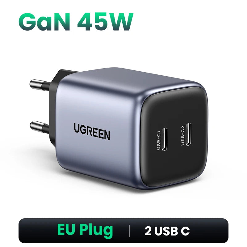 UGREEN GaN 45W USB Charger PD QC 3.0 Fast Charger