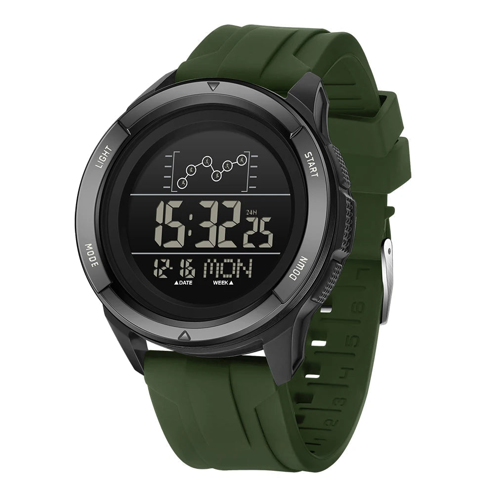 SANDA 2198 Electronic Watch, Nylon Strap, Digital Display, Multifunctional Alarm Clock, Student Watch, Waterproof Military Sports Watch