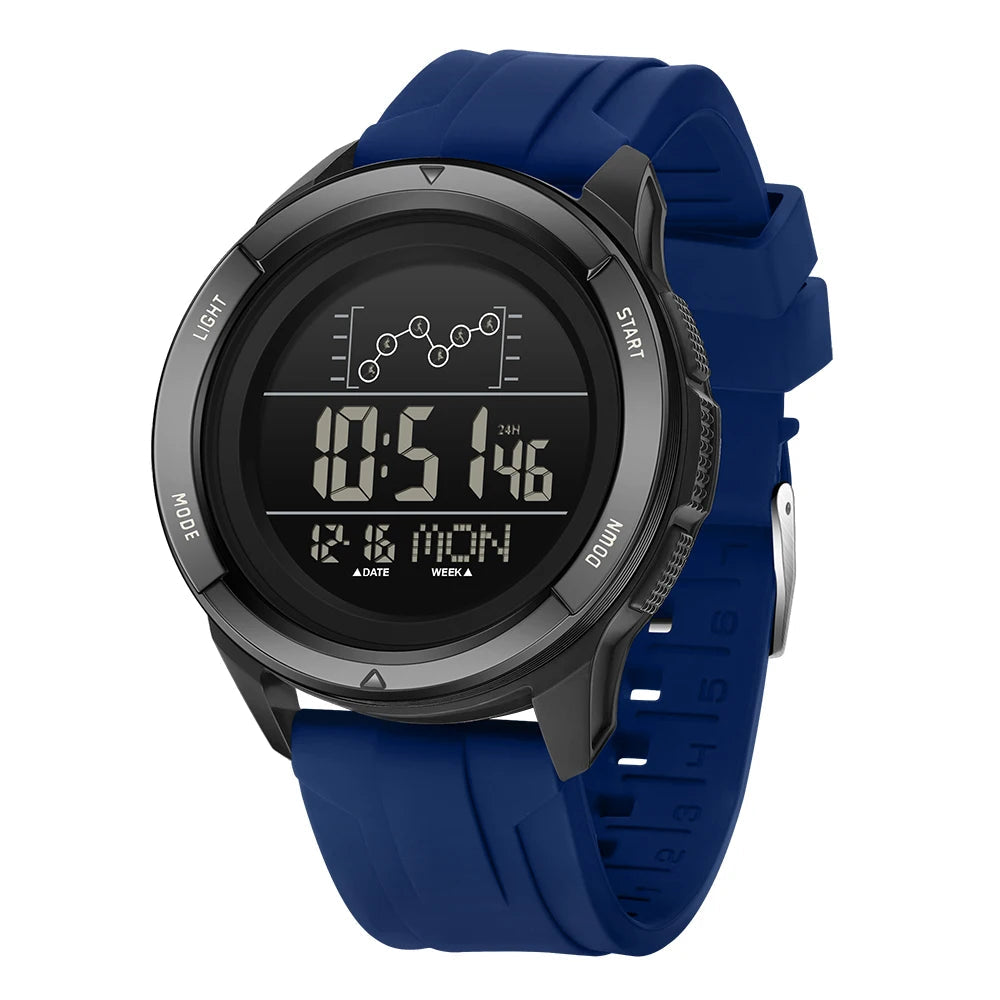 SANDA 2198 Electronic Watch, Nylon Strap, Digital Display, Multifunctional Alarm Clock, Student Watch, Waterproof Military Sports Watch