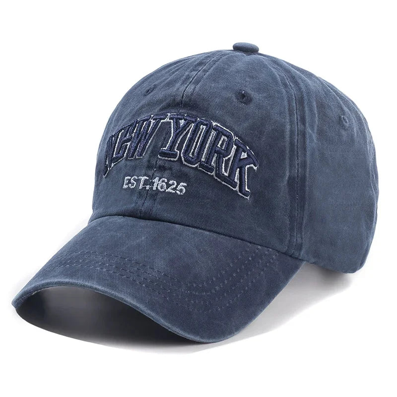 GENERIC New York Washed Cotton Baseball Cap for Men & Women | Adjustable Casual Dad Hat with Sun Protection | Outdoor Snapback Cap