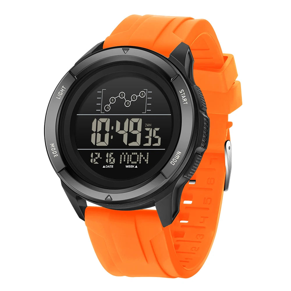 SANDA 2198 Electronic Watch, Nylon Strap, Digital Display, Multifunctional Alarm Clock, Student Watch, Waterproof Military Sports Watch