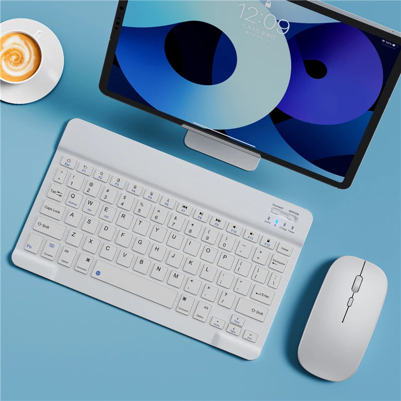 Ultra-Slim Bluetooth-Compatible Keyboard | Portable Mini Wireless Keyboard for iPad, iPhone, Tablet, iOS, Android & Windows