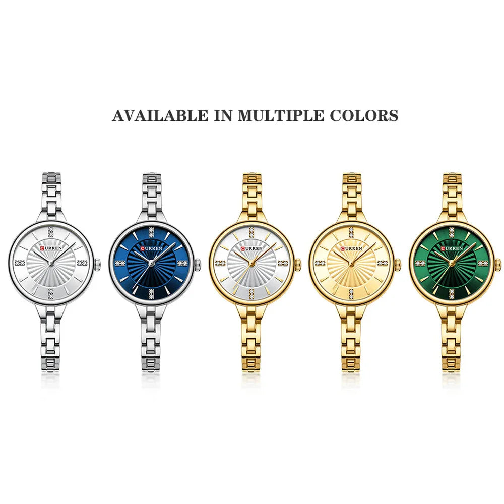 CURREN 9097 Women’s Quartz Watch | Elegant Ladies Stainless Steel Strap Waterproof Casual & Business Wristwatch for Women
