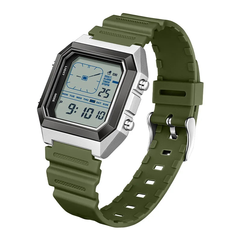 SANDA 6307 Men’s Digital Multifunction Watch | Night Light, Timer & Calendar | Outdoor Sports Waterproof Electronic Watch