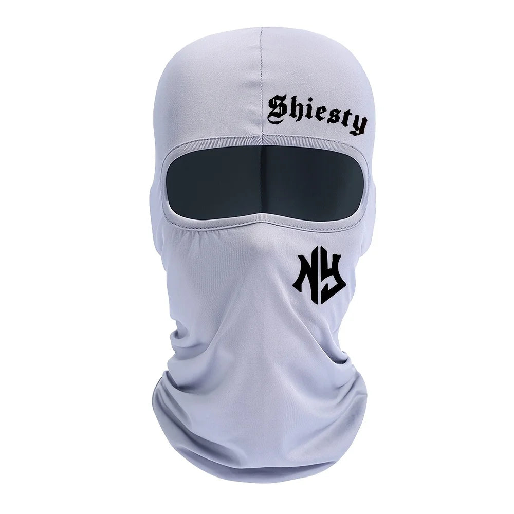 Letter Printed Cycling Balaclava Face Mask for Men & Women | Windproof Sun Protection Full Face Cover | Outdoor Bike Motorcycle Sports Headwear