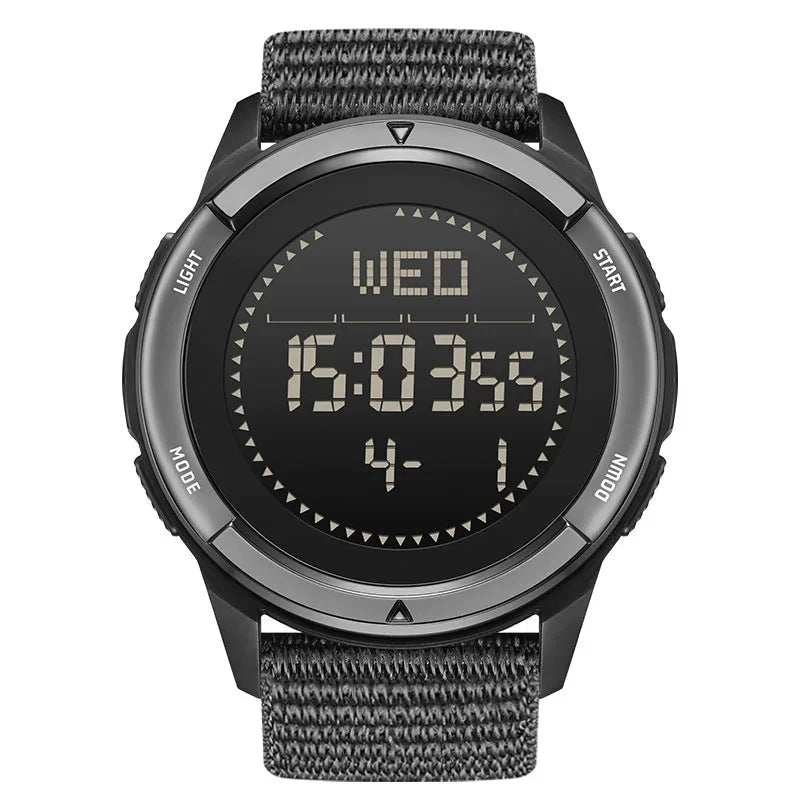NORTH EDGE ALPS 45MM Men's Watch, Outdoor Sports & Swimming, Metronome & Compass, Waterproof Carbon Fiber Case, Nylon Strap