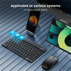 Ultra-Slim Bluetooth-Compatible Keyboard | Portable Mini Wireless Keyboard for iPad, iPhone, Tablet, iOS, Android & Windows