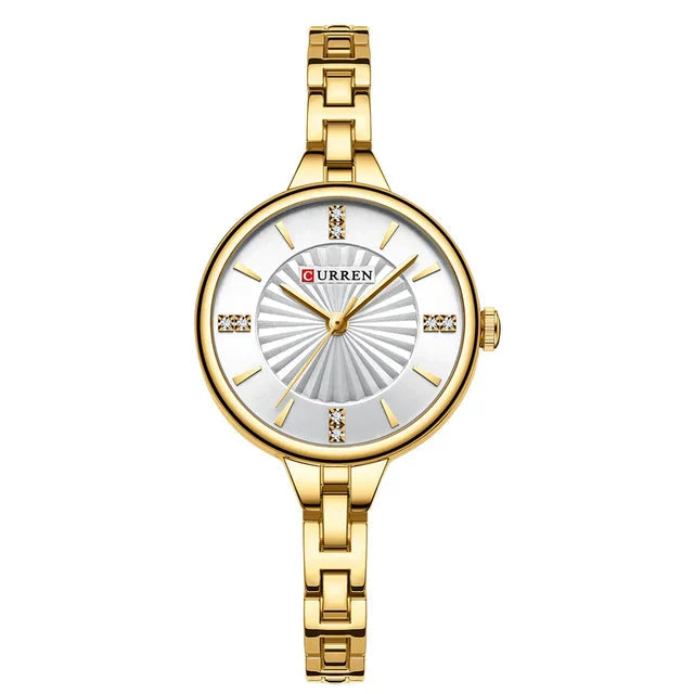 CURREN 9097 Women’s Quartz Watch | Elegant Ladies Stainless Steel Strap Waterproof Casual & Business Wristwatch for Women