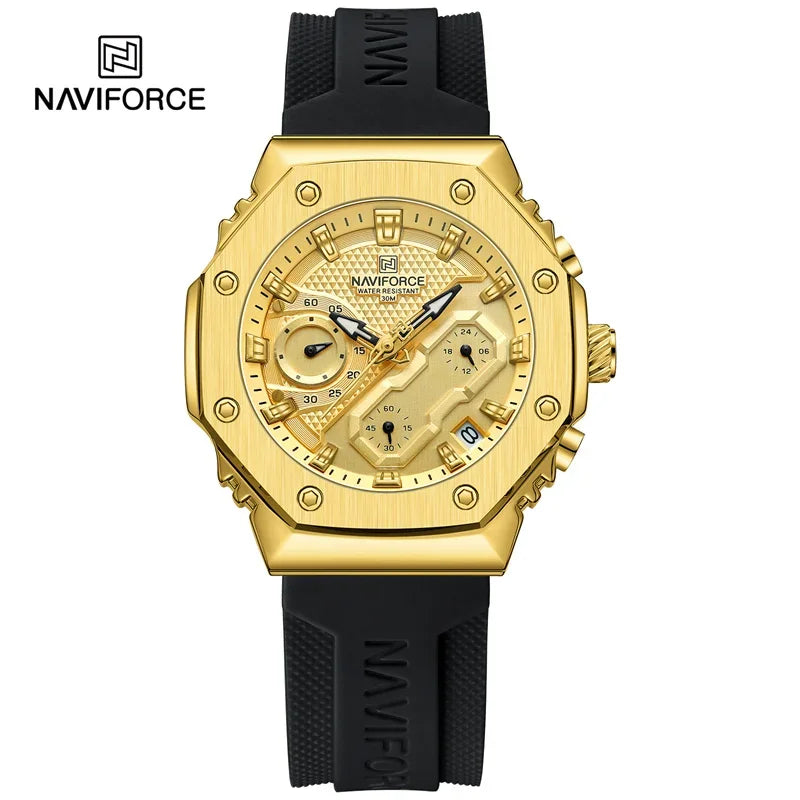 NAVIFORCE NF 8035L Unisex Watch, Waterproof Luxury Luminous Chronograph Quartz Wristwatch