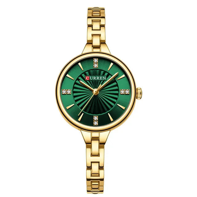 CURREN 9097 Women’s Quartz Watch | Elegant Ladies Stainless Steel Strap Waterproof Casual & Business Wristwatch for Women