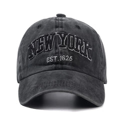 GENERIC New York Washed Cotton Baseball Cap for Men & Women | Adjustable Casual Dad Hat with Sun Protection | Outdoor Snapback Cap