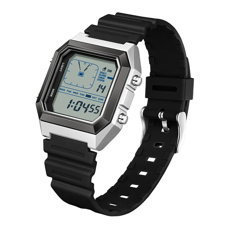 SANDA 6307 Men’s Fashion Digital Watch | Multifunction Sports Watch | Luminous Display, Chronograph & Calendar | Waterproof Outdoor Electronic Watch