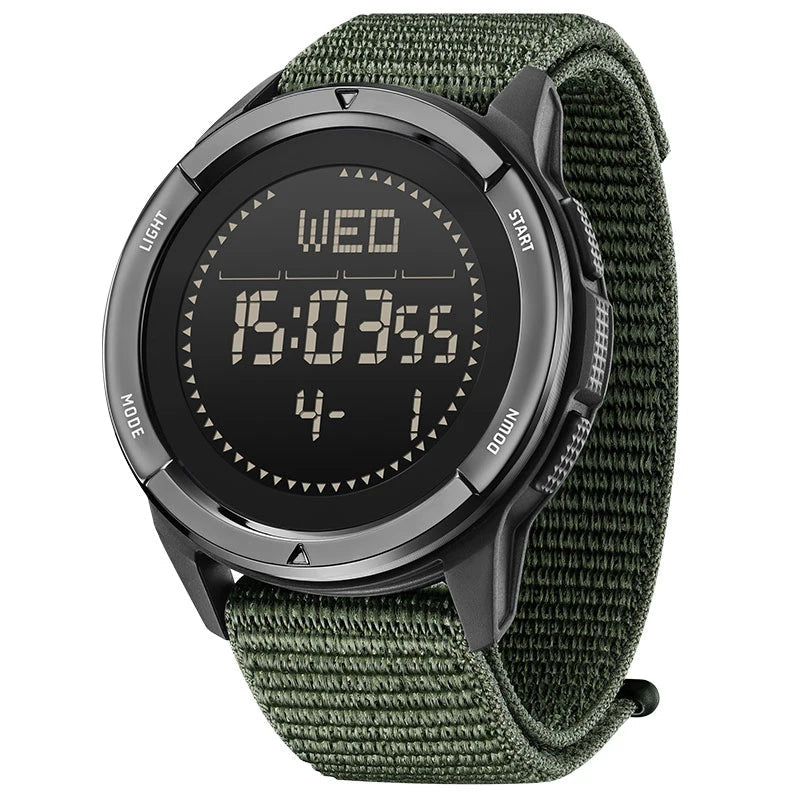 NORTH EDGE ALPS 45mm Men’s Outdoor Watch | Waterproof Compass Metronome Watch with Carbon Fiber Case & Nylon Strap for Men