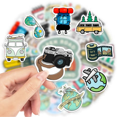 World Travel Stickers | DIY Decorative Decals| Waterproof Stickers for Scrapbooks, Laptops, Phones, Luggage & Bottle