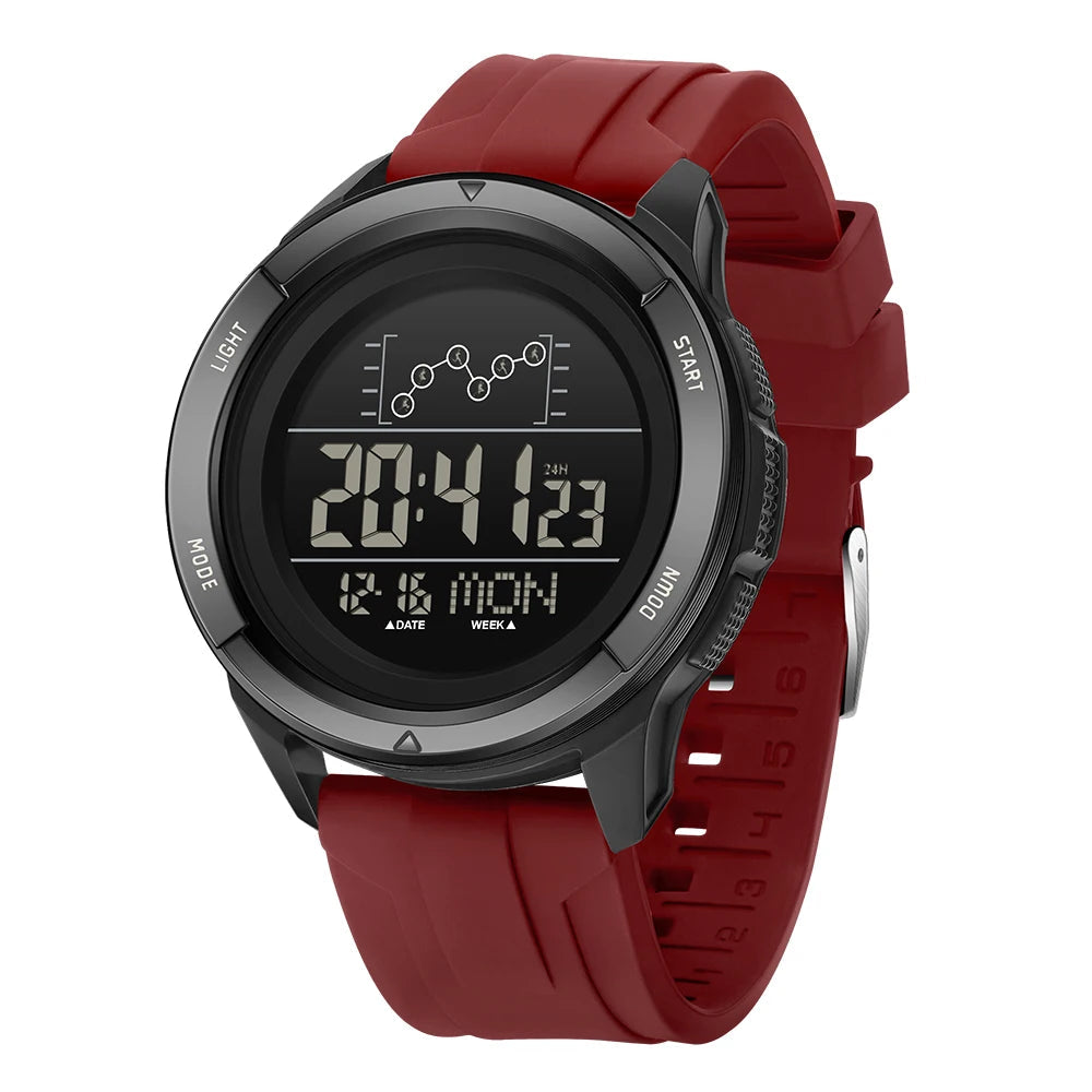SANDA 2198 Electronic Watch, Nylon Strap, Digital Display, Multifunctional Alarm Clock, Student Watch, Waterproof Military Sports Watch